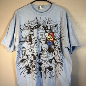 Vintage Nintendo Super Mario Brothers Delta Pro Weight XL Graphic Tee